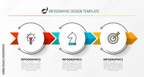 Infographic design template. Creative concept with 3 steps.