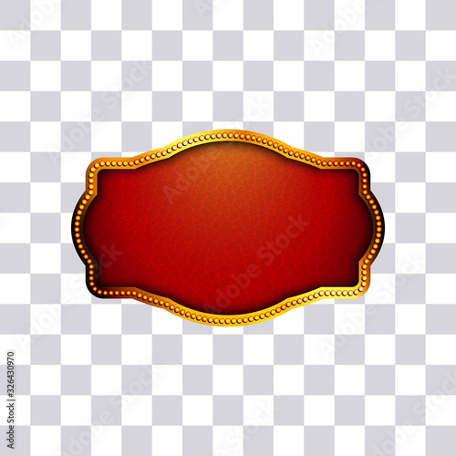 Shiny Leather Texture casino banner on transparent background vector illustration
