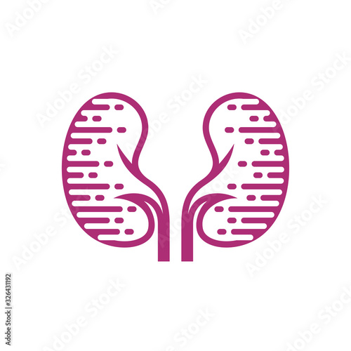Tech Kidney Logo Design Inspiration vector, Fast Kidney logo template