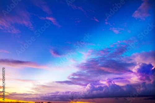 sunset over the sea © Thongtu