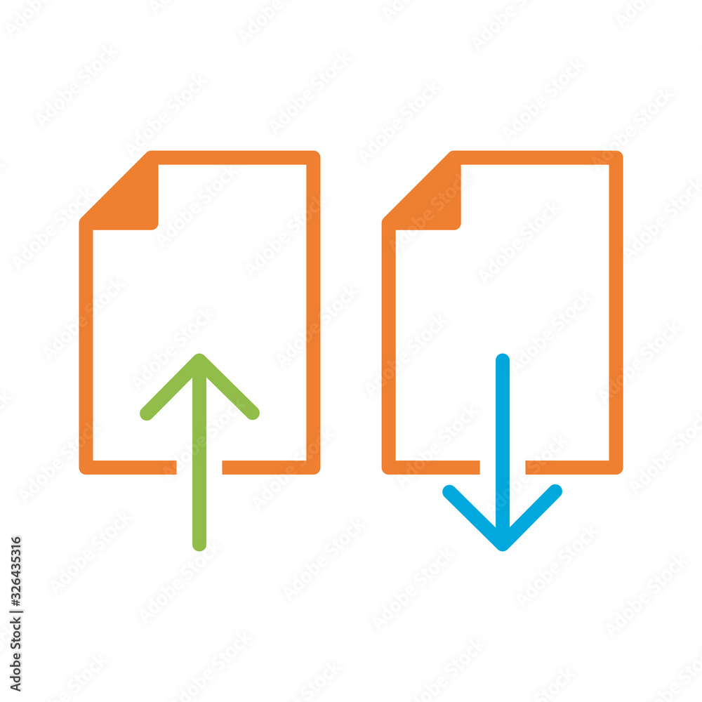 download and upload document icon vector download and upload document icon vector