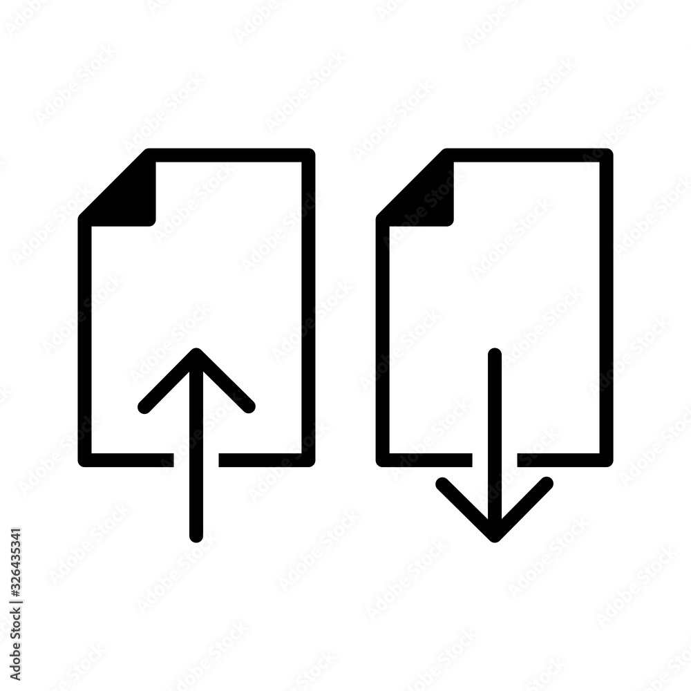 download and upload document icon vector download and upload document icon vector