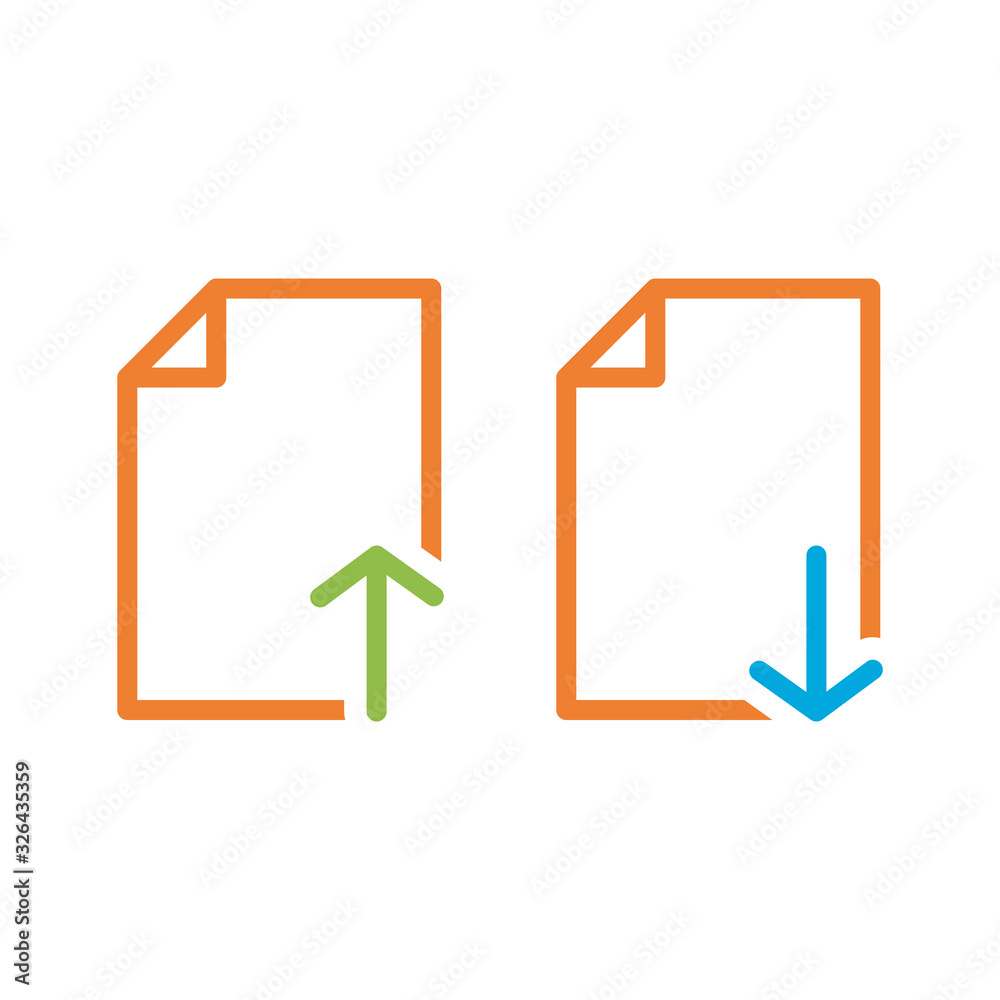 download and upload document icon vector download and upload document icon vector