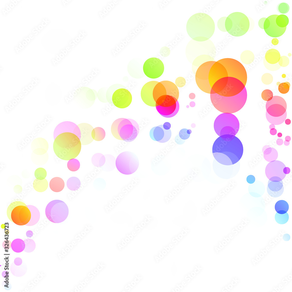 Bubbles Circle Dots Unique Colorful Bright Vector Background