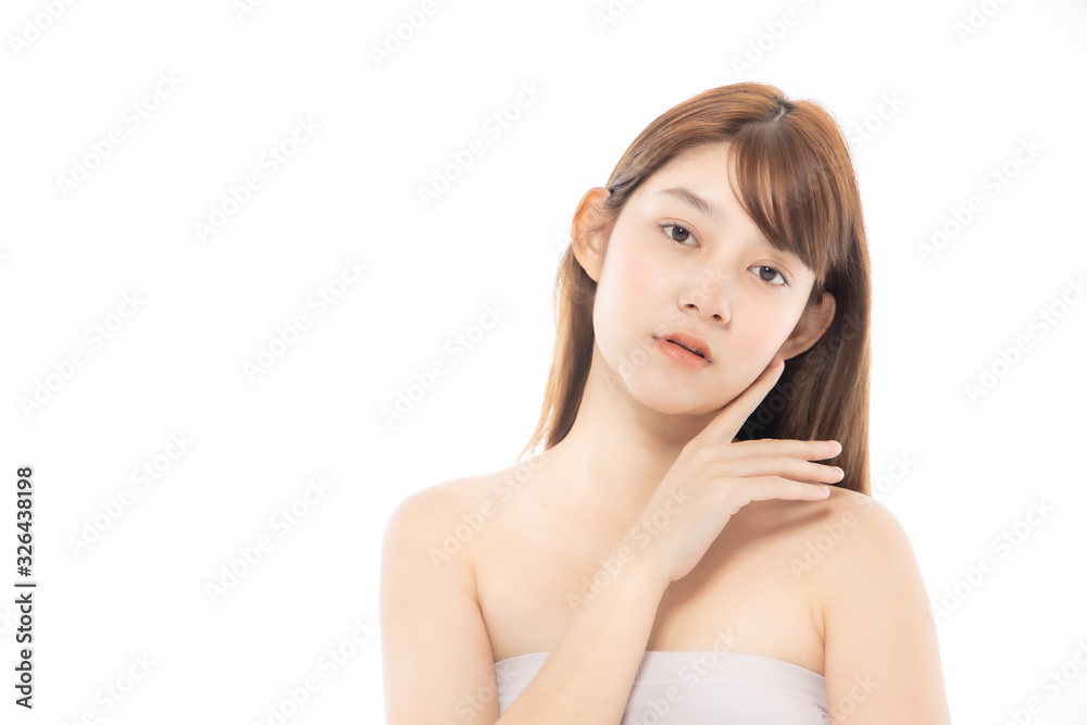 Beautiful Young Asian Woman short hair with Clean Fresh Skin. Face care, Facial treatment, Cosmetology, beauty and healthy skin and cosmetic ideas concept. Beautiful Young Asian Woman short hair with Clean Fresh Skin. Face care, Facial treatment, Cosmetology, beauty and healthy skin and cosmetic ideas concept.