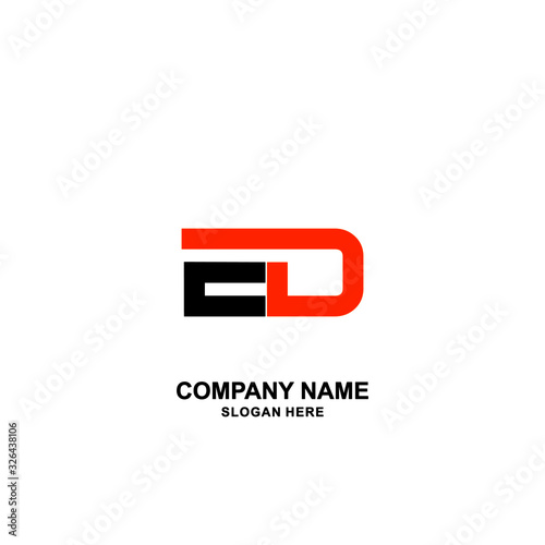 ED Initial logo template vector