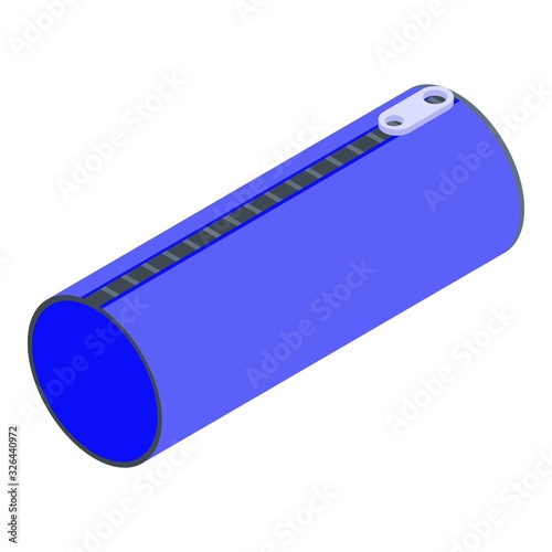 School pencil case icon. Isometric of school pencil case vector icon for web design isolated on white background