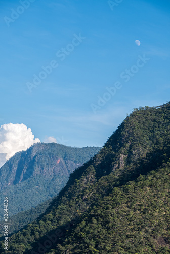 High mountain range with the rain forest in the national park. © trainman111