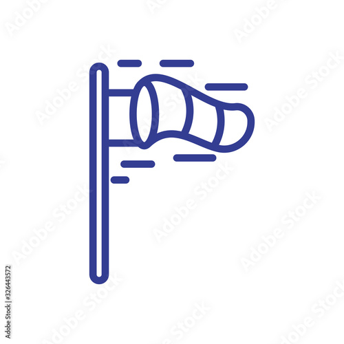 windsock pole icon , line style design