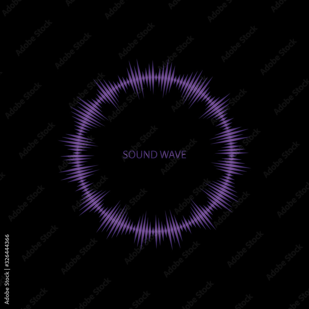 Sound waves vector illustration Sound waves vector illustration