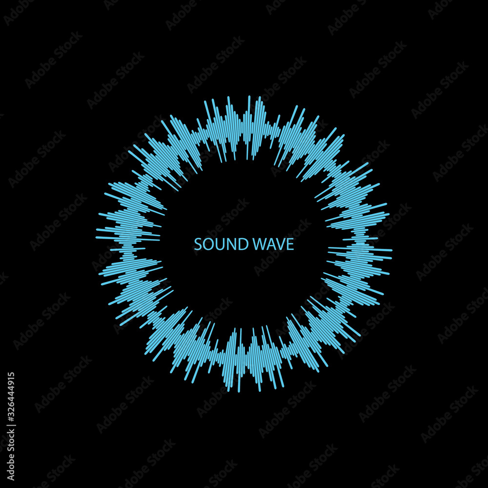Fototapeta premium Sound waves vector illustration