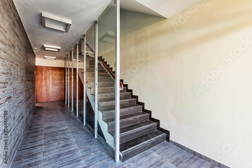 Photo of modern staircase in rental apartment business © moodboard