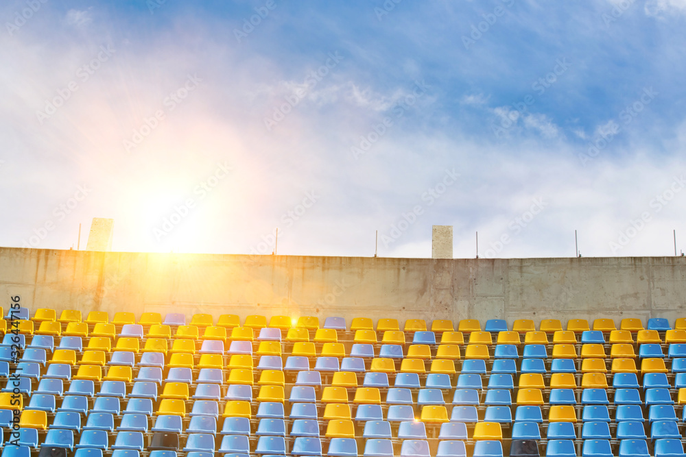 Fototapeta premium Photo of stadium seats