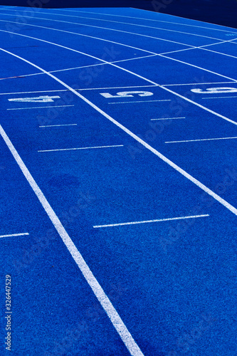 Photo of blue stadium tracks © moodboard