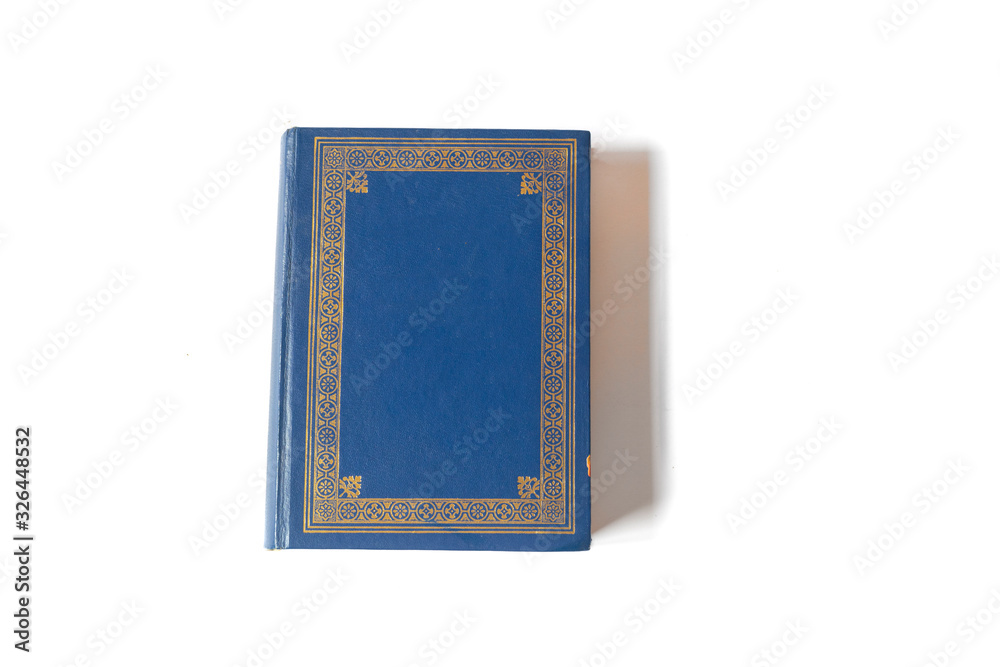 Single blue book isolated on white background Single blue book isolated on white background