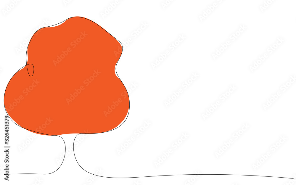 Autumn tree background vector illustration Autumn tree background vector illustration