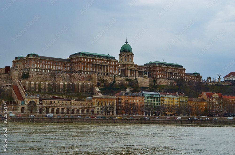 Danube embankment and Budapest architecture