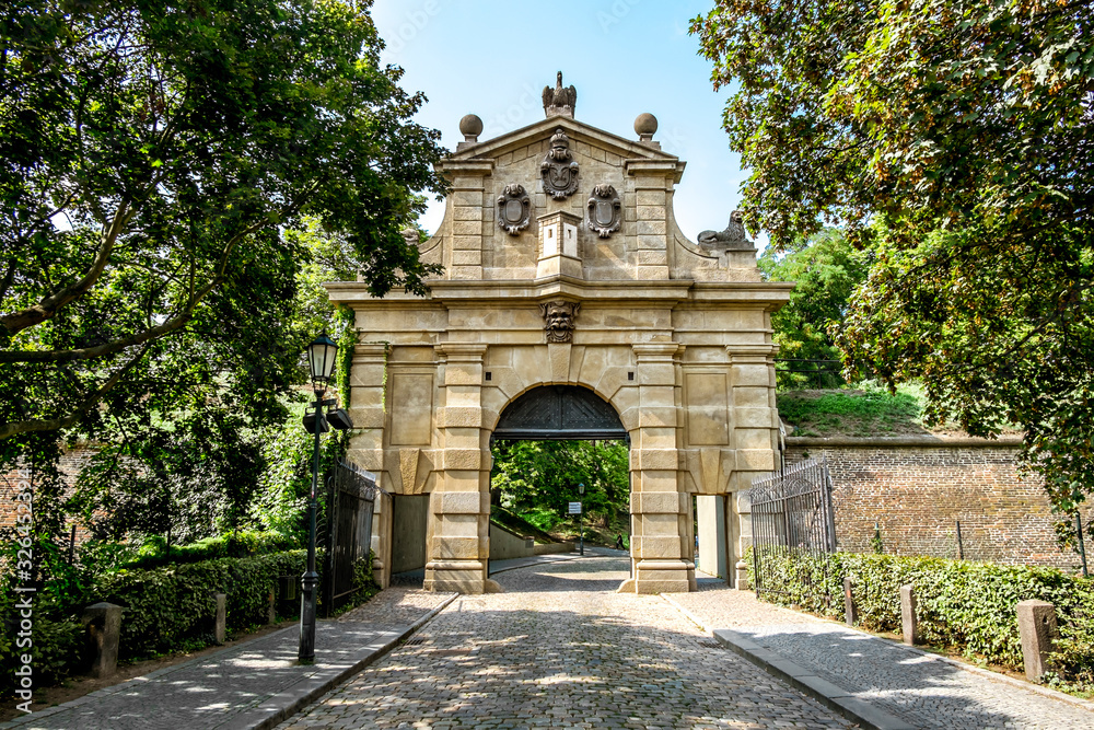 Leopold's gate in the Visegrad fortress in Prague.