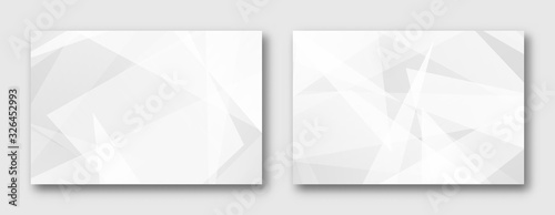 Abstract set white and gray on a light silver modern design background. Vector illustration eps 10.