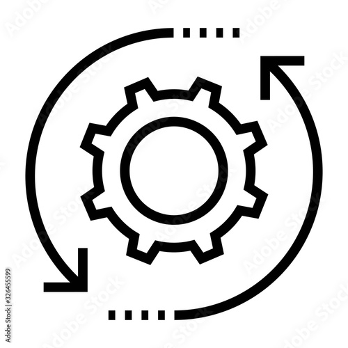 Settings, options icon illustration. Gear, Cogwheel symbol. Configuration sign icon for perfect mobile and web app designs.