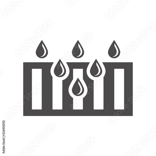 Road drain system icon in flat style.Vector illustration.