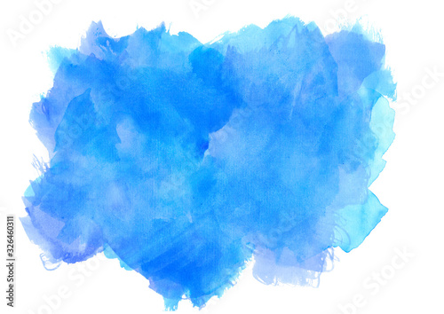  blue watercolor gradient cloud.Watercolor paint.Abstract colorful background.