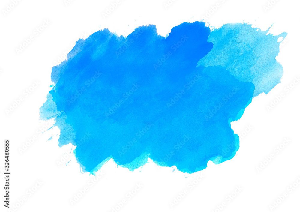  blue watercolor gradient cloud.Watercolor paint.Abstract colorful background.