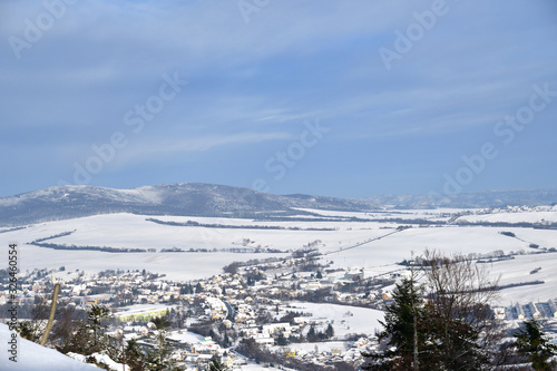 old historical ruins of castle Zborov Slovakia photo