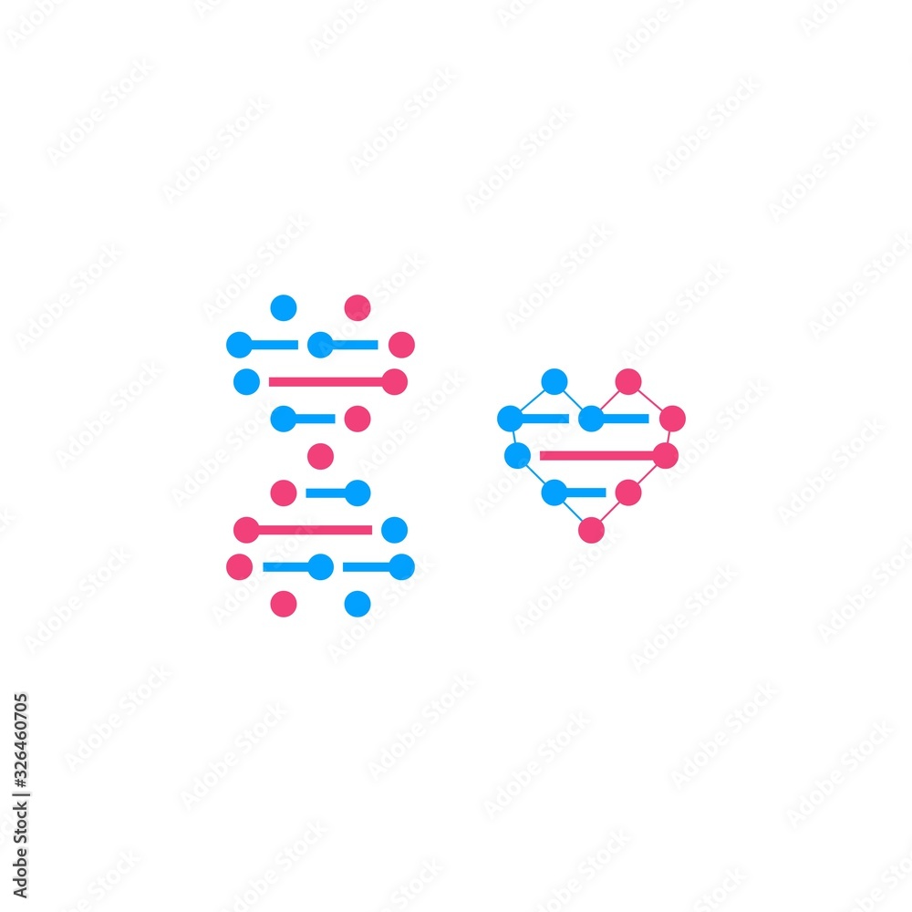 Love DNA. Vector logo icon template Love DNA. Vector logo icon template