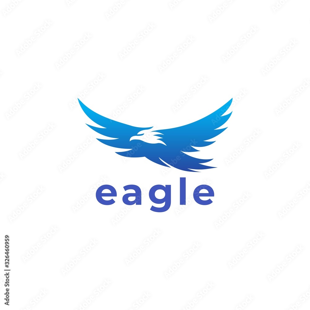 Eagle negative space. Vector logo icon template Eagle negative space. Vector logo icon template