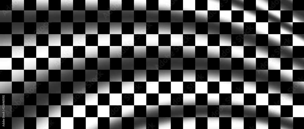 Fototapeta premium white and black checkered flag for racing background and texture.