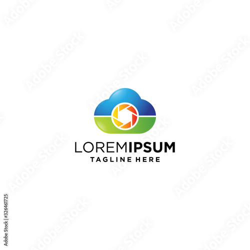 Cloud and camera logo design, Cloud with camera vector Free Download Cloud and camera logo design, Cloud with camera vector - GFXLoad