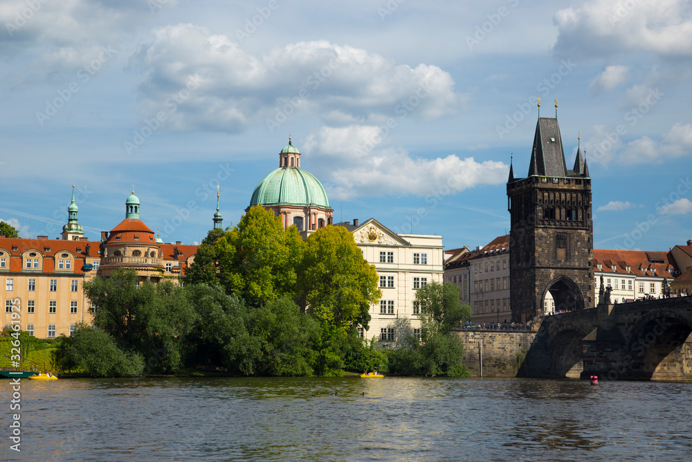 View of the Old Town and bridges, Prague