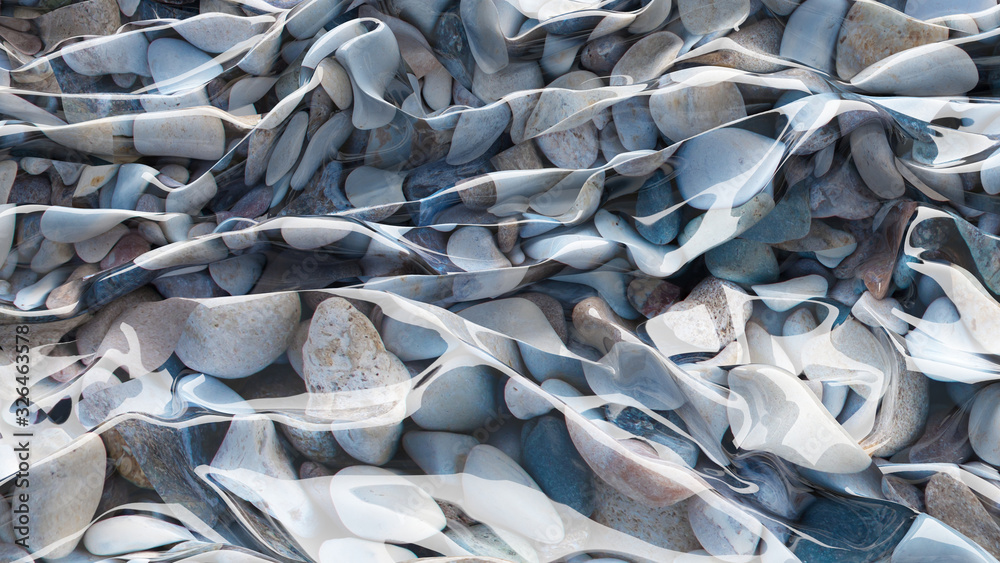 3D Illustration Sea Pebbles Abstraction Texture 3D Illustration Sea Pebbles Abstraction Texture
