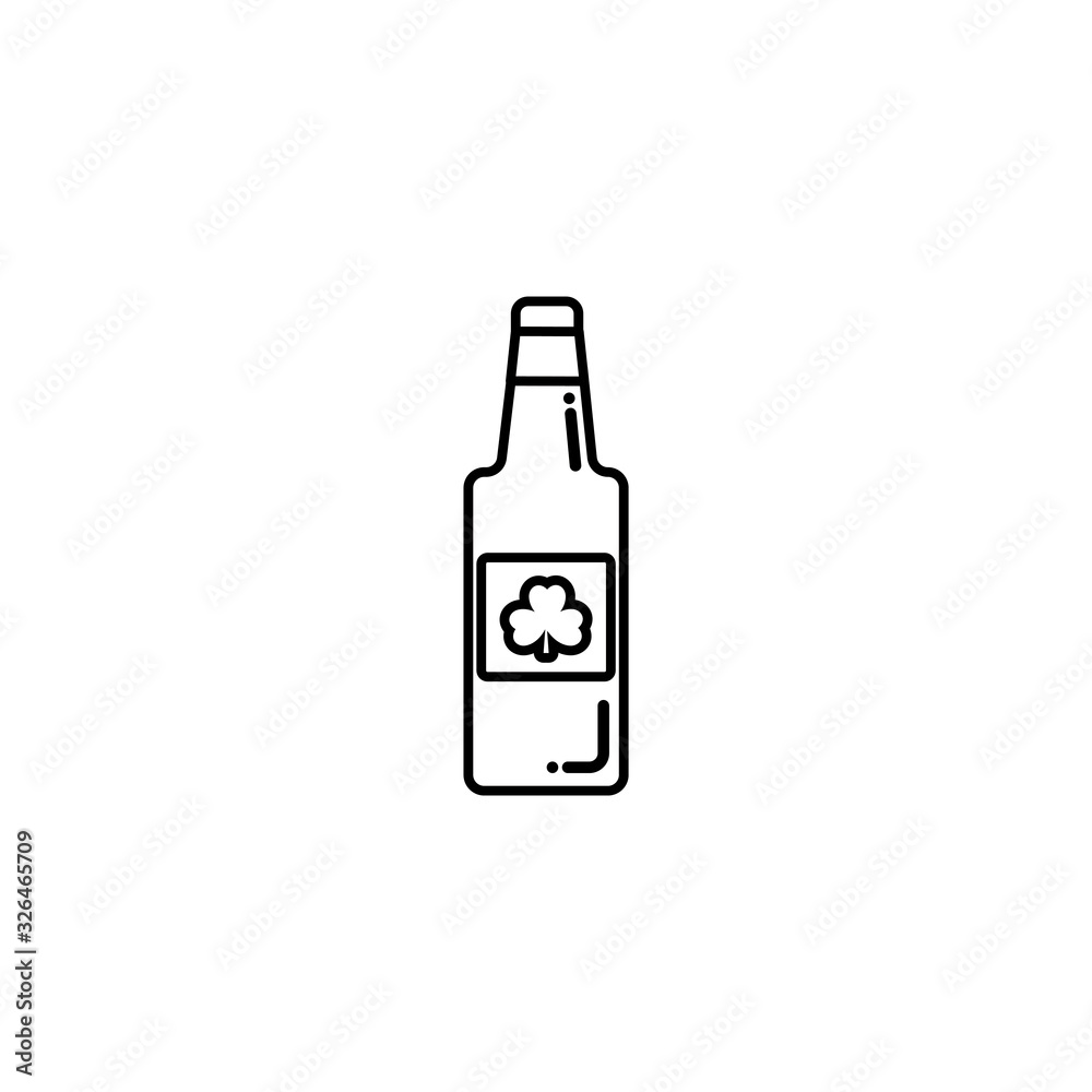 bottle of beer , flat style icon bottle of beer , flat style icon