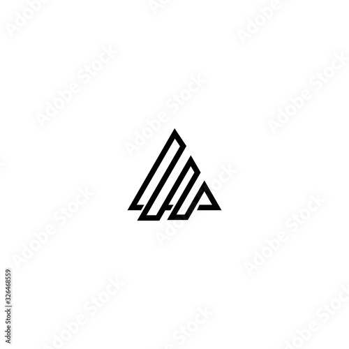 AP PA A P Letter Initial Logo Design