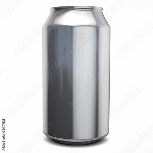 Silver Metal Cola Can Isolated