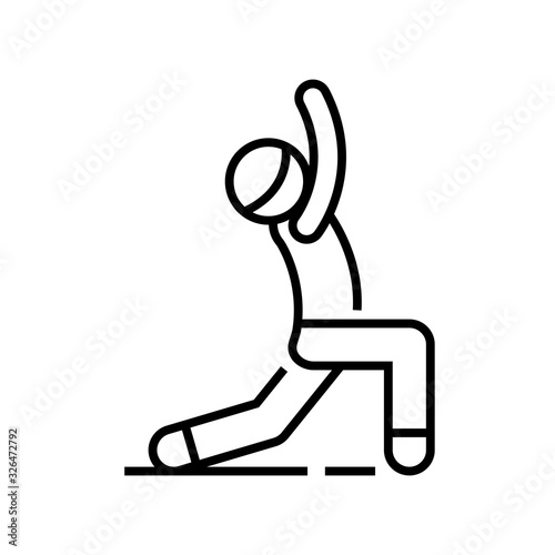 Gym class line icon, concept sign, outline vector illustration, linear symbol.