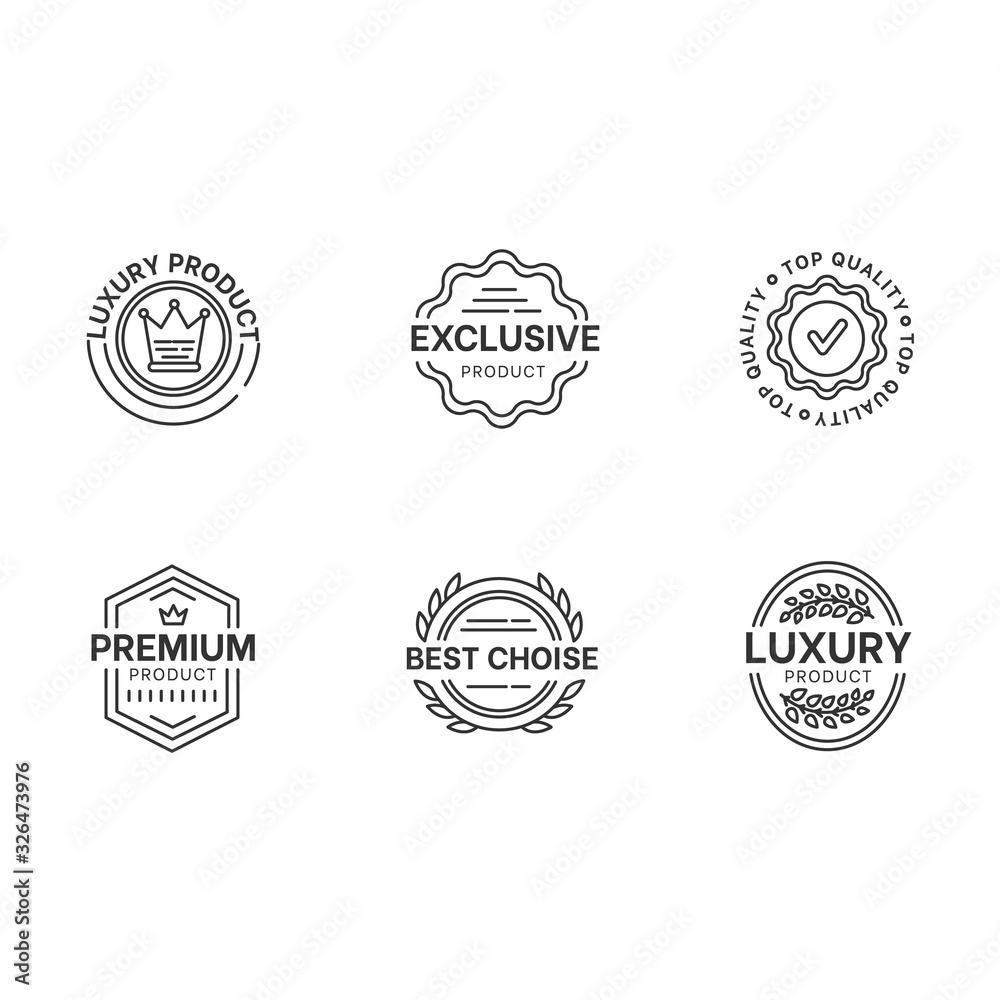 Top quality pixel perfect linear icons set. Premium products сustomizable thin line contour symbols. Best choice elegant badges isolated vector outline illustrations. Editable stroke