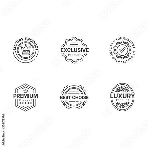 Top quality pixel perfect linear icons set. Premium products сustomizable thin line contour symbols. Best choice elegant badges isolated vector outline illustrations. Editable stroke