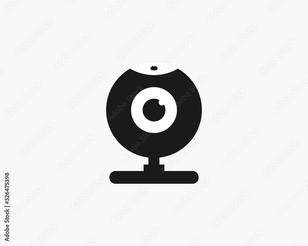 Camera, webcam icon. Vector illustration, flat design. Camera, webcam icon. Vector illustration, flat design.