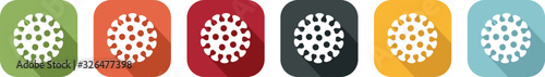 Coloured icons of infectious viruses