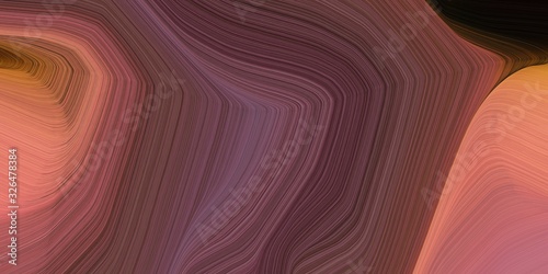 background graphic with modern soft curvy waves background illustration with old mauve, indian red and very dark red color