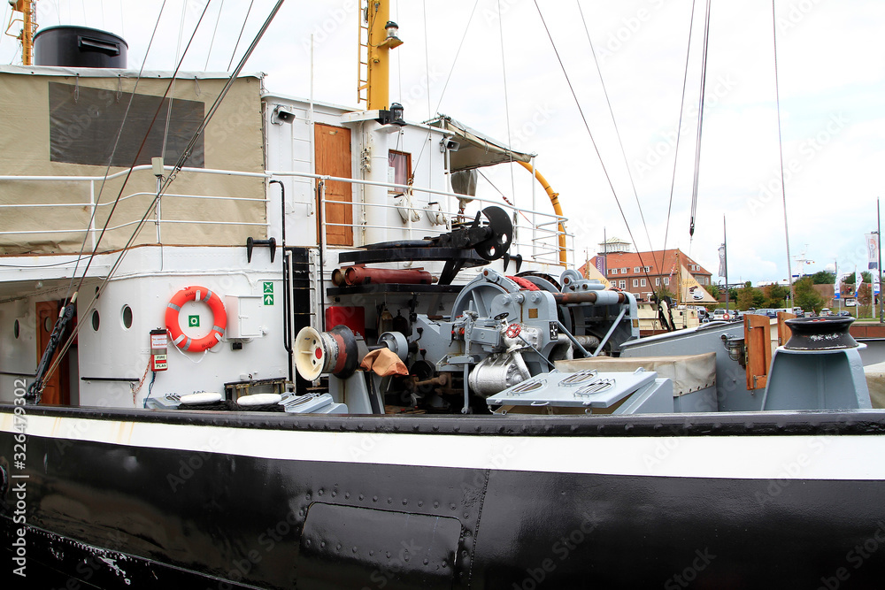 Obraz premium Whale, Steamship, Icebreaker, Bremerhaven, Hanseatic City of Bremen, Germany, Europe