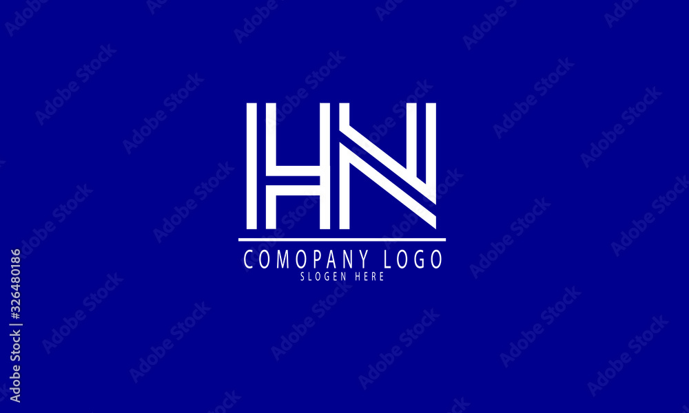 Fototapeta HN NH abstract vector logo monogram template