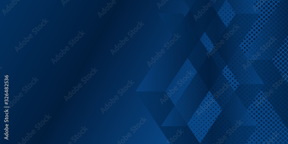 Obraz premium Modern dark blue abstract arrow presentation background. Vector illustration design for presentation, banner, cover, web, flyer, card, poster, wallpaper, texture, slide, magazine, and powerpoint. 