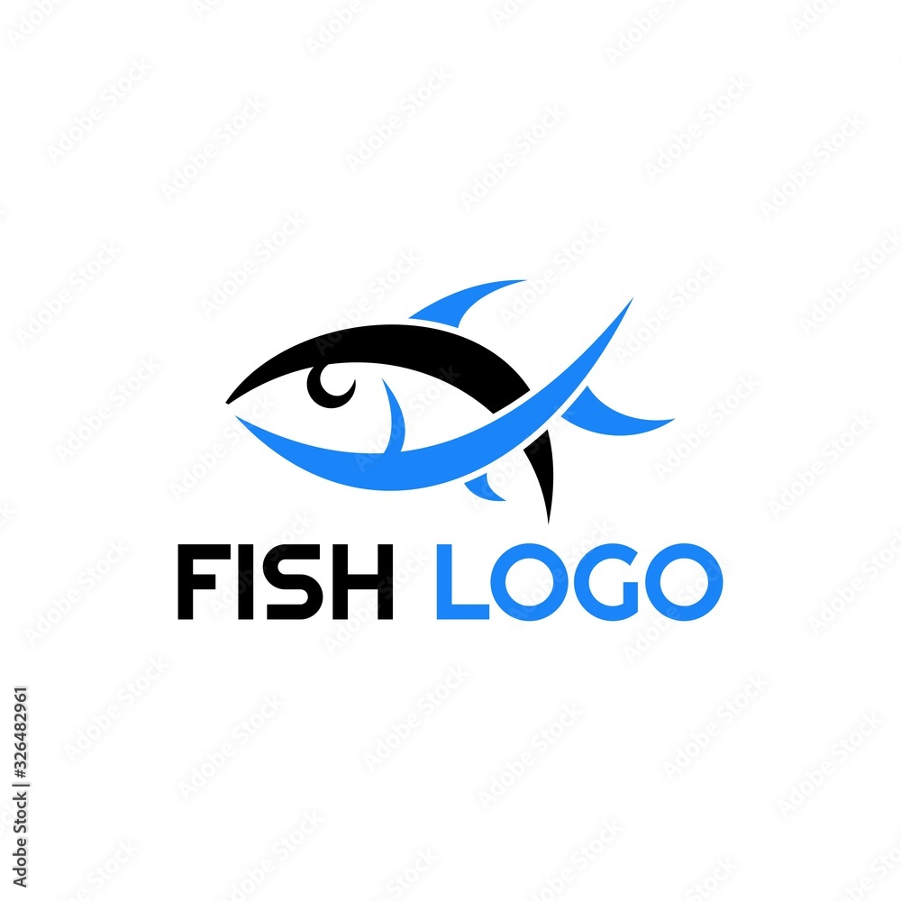 Obraz premium fish logo design concept vector
