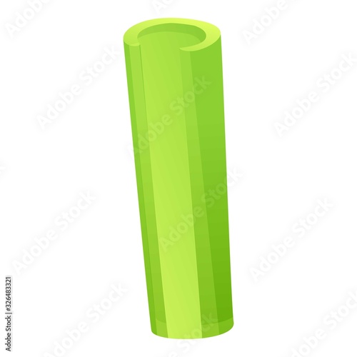 Celery tube icon. Cartoon of celery tube vector icon for web design isolated on white background