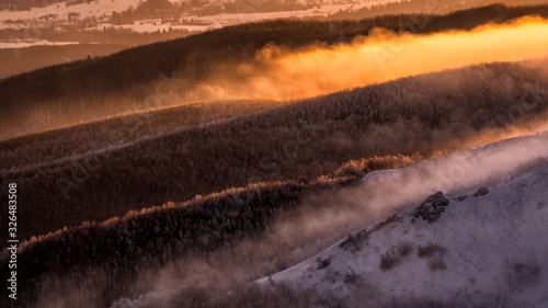 Fototapeta Naklejka Na Ścianę i Meble -  Stunning mountain landscape. Bieszczady Mountains. Poland.