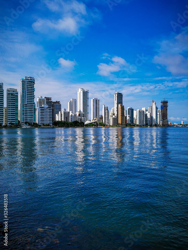 Bocagrande neighborhood of Cartagena. Skyline  architecture